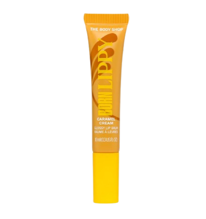 THE BODY SHOP  LIP BALM BORN CARAMEL GLOSSY